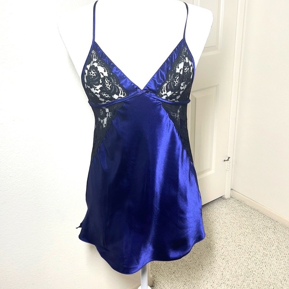 Fredricks of Hollywood cobalt blue chemise - Picture 1 of 11